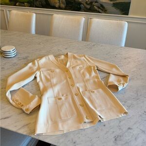 Chanel Button Silk Jacket